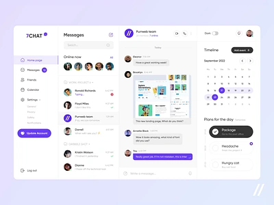 Team Chat App animation app book calendar chat design homepage interaction interface landing landing page list platform schedule task team ui ux web design web imteraction