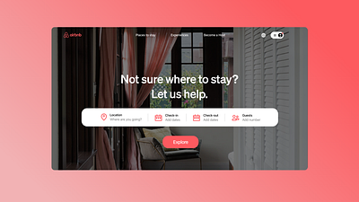 Airbnb Landing Page Concept/Redesign airbnb app design booking branding design graphic design landing page redesign travel ui uiux ux web design website design