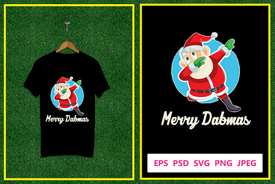 Merry Dabmas Christmas T-Shirt Design navidad trend