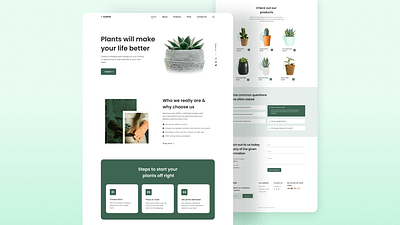 PLANTEX - Plants will make your life better concept development uidesign web