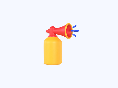 Air horn 3D icon 3d 3d art 3d artist 3d design 3d designer 3d icon 3d icons freebie freebies icon icons ui