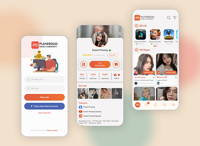 Redesign PlayerDuo App app design illustration ui ux