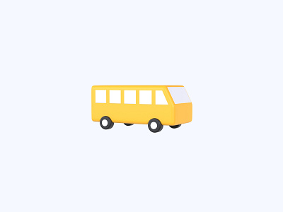 Bus 3D icon 3d 3d art 3d artist 3d design 3d designer 3d icon 3d icons freebie freebies icon icons ui
