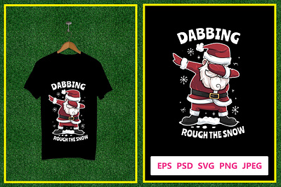 DABBING ROUGH THE SNOW Christmas T-Shirt gift winter