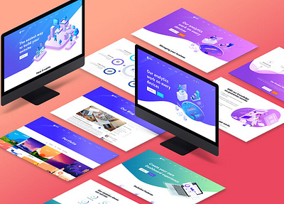 Perspective Screen View Mockups abstract clean design device display isometric laptop mac macbook mockup monitor perspective presentation realistic screen simple tablet theme ui ux