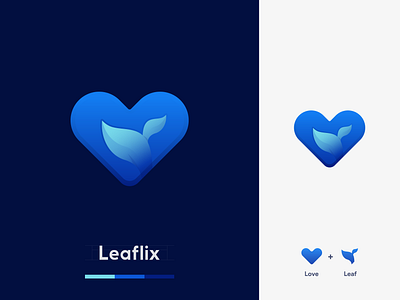 (Love + Leaf ) - Leaflix Logo Design app icon brand identity branding eco heart gradient logo green nature leaflix leaves logo design logo designer logo inspiration logo trend 2022 logotype love leaf modern logo negative space