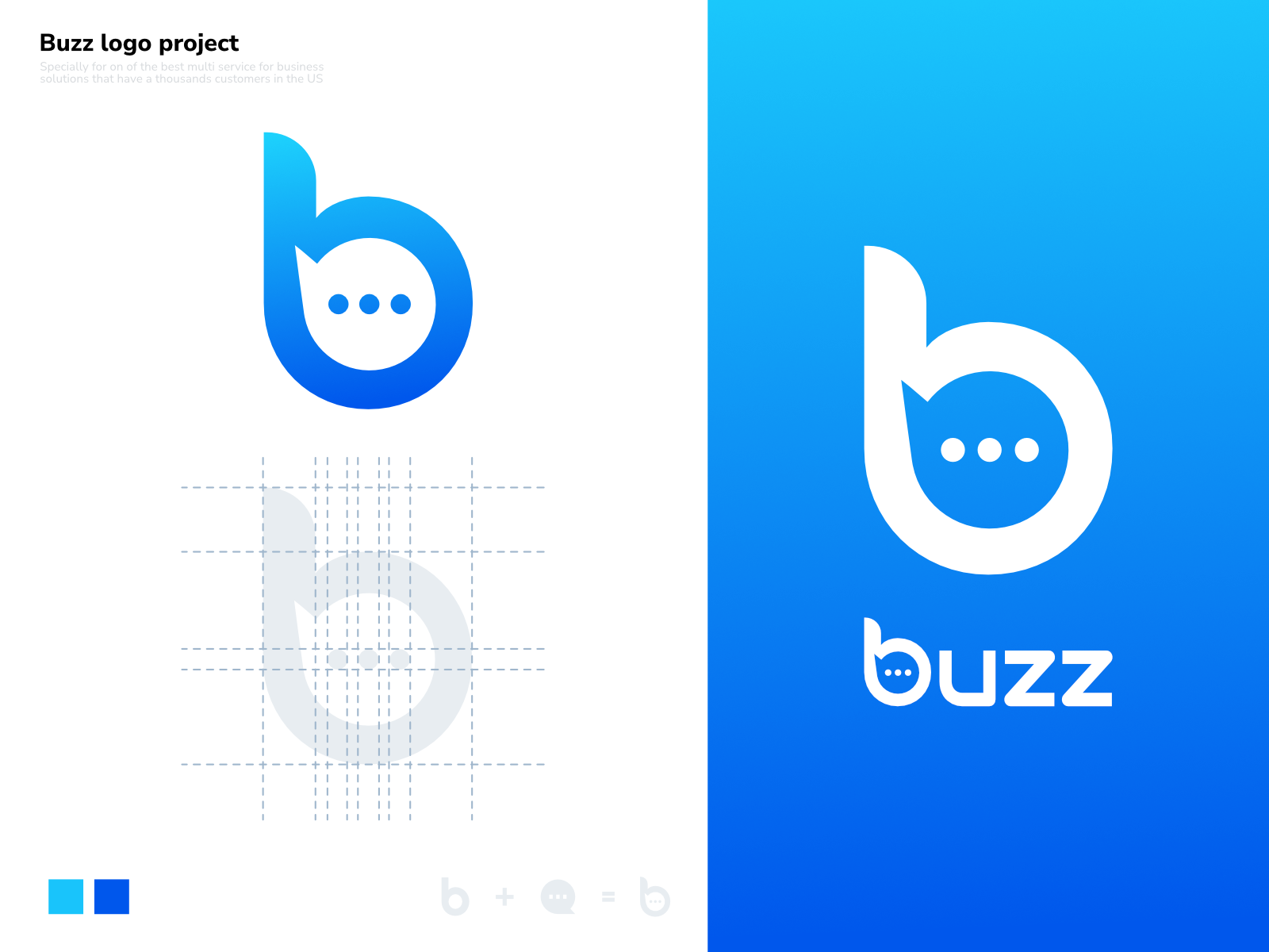 Buzz app logo design \u0026 branding by Iblowyourdesign on Dribbble, image size:1600x1200