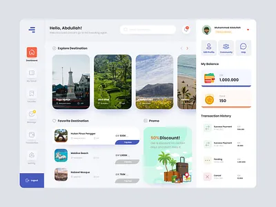 User Interface - Home Travel Dashboard app appdesign apps dashboard dashboard app dashboard travel design figma illustration javancoid travel app ui uidesigner uiux user interface uxdesigner uxui web dashboard web design wordpress