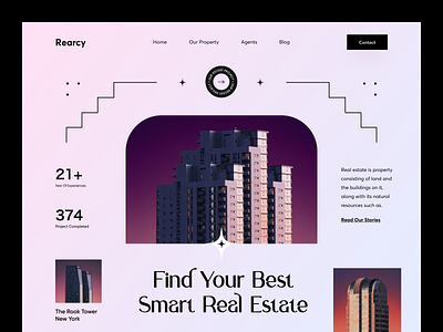 Real Estate Website header design landing landing page landingpage property real estate realestate realestate web site web design web header web page web site webdesign webpage website