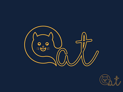 Monogram Line Art Cat Logo 3d badgelogo branding design graphic design icon illustration lineart logo minimal minimalist modern monogram realestate tech technology trendy vector vintage wordmark