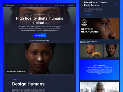 Metahuman Web UI Design metahuman metaverse simple ui design ui ux web website