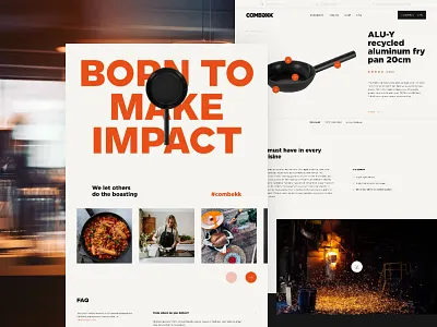 Combekk Product Landing Page cookware design digital landing page ui ux website