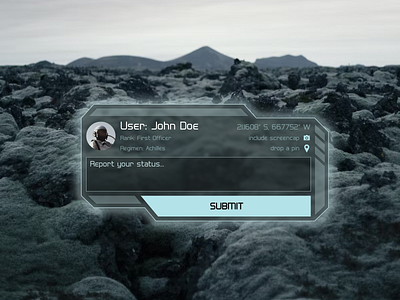 Daily UI #081: Status Update 081 augmented reality dailyui dailyui081 design futuristic gaming sci fi science fiction status update ui user interface virtual reality vr