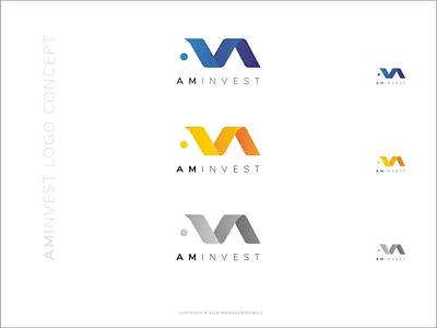 AM Invest logo branding company design invest logo vector