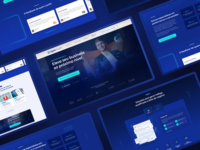 Digital Growth - Screens agency blue blue interface blue shot dark mode design interface landing page lean marketing one page ui ux visual web website