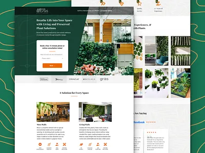 Green Oasis Landing Page cro landin landing page leadgen plants web website