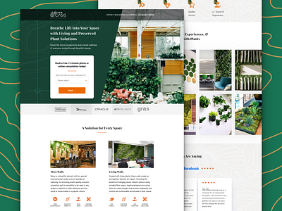 Green Oasis Landing Page cro landin landing page leadgen plants web website