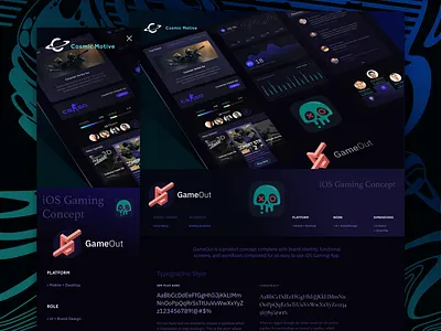 GameOut Concept • CosmicMotive.Agency adaptive agency branding design design agency illustration logo product product design typography ui ux vector