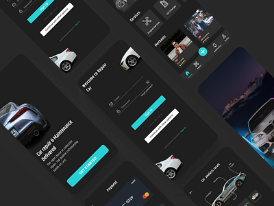 Repair Car App app design ui ux