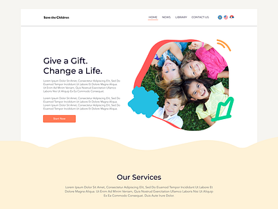 Save The Children branding child design graphic design illustration kids online save the children ui website design