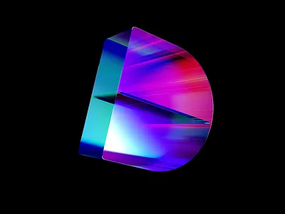 3D Typeface 3d b3d blender cycles dispersion glass lighting shader transparency typeface