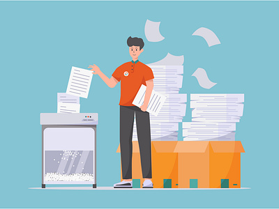 Secure Document Destruction app app design business ecycled paper flat design flat illustration garbage disposal home page illustration landing page recycle recycled secure document ui ui design ui illustration web web design web illustration website