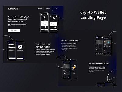 Crypto Wallet Landing Page app branding design graphic design ui ux web design