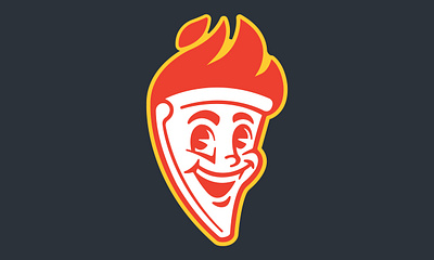 emblem "pizza face" branding brown design graphic design hot pepper illustration logo pizza vector