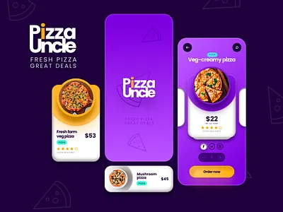 Food Delivery App app concept app design branding delivery app design food app food delivery graphic design illustration logo logo design modern app design new app new design new modern pizza app pizza app design ui