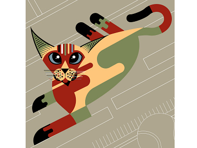 Illustration for 9 Lives Cat Board Game abstract animal caricature cat contemporary design editorial game illustration illustrator logo pet vector