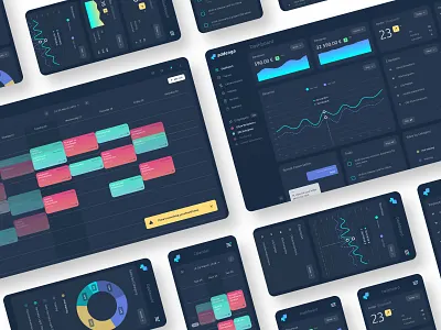 Addenga App | Dark version aplication app business design calendar app design design system elements forms icon icon design illustration logo minimal modals planner app typography ui ui ux ux vector