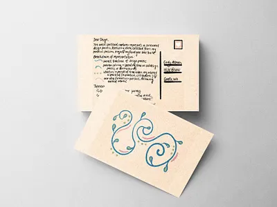 dear design abstract design design awareness design process design thinking illustration postcard procreate