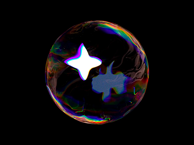 Star into a bubble ( animated ) 3d animation bubble star trend ui ux web