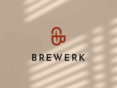 BREWERK Logo bean branding brewing coffee coffee bean coffee bean logo coffee brand coffee cup logo coffee logo design letter b letter b logo logo logos logotype luxury mark minimal roast typography