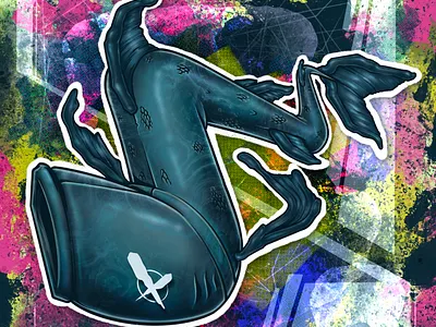 Killa Koi artist artwork character colorful digital art digital illustration digital painting drawing fish hand drawn illustration ipad art koi nft nft art procreate