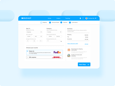 Payment Get-way page design 2022 checkout dhl fedex mastercard payment payment getway payment ui process of payment shadow trend trend ui ui design ux visa card web ui