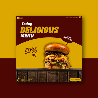 Banner Food branding graphic design logo