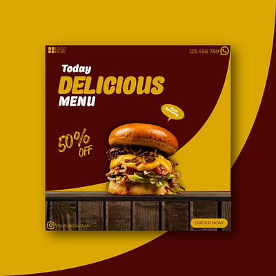 Banner Food branding graphic design logo