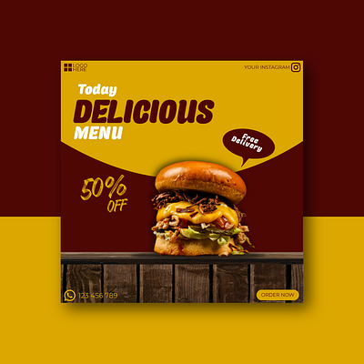 Banner Food branding graphic design logo