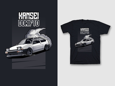 Kansei Dorifto Toyota AE86 apparel automotive awesome car cars cool design drift famous graphic design illustration layout popular shirt streetwear tuning