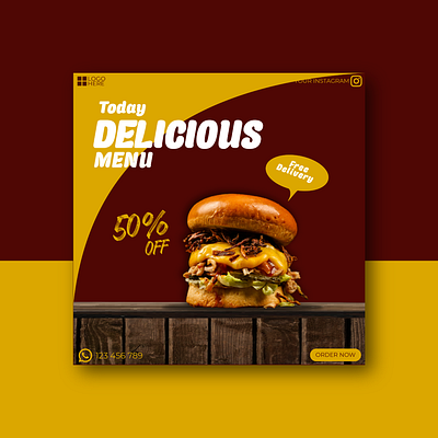 Banner Food branding graphic design logo motion graphics