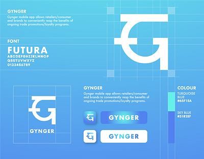 GYNGER Logo branding color design gradient graphic design illustration logo product logo typography vector