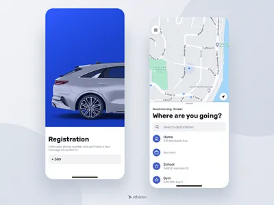 Car Order Service | BBGO app bbgo blue car car order carapp orderapp ordercar ordering registration stfalcon taxi taxiapp ui