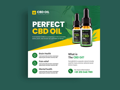 CBD OIL Social media post banner branding cbd cbd oil cbd products cbd promotion facebook ads graphic design hemp product ig post design instagram post post design social media post
