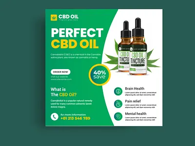 CBD OIL Social Media Post branding cbd cbd oil cbd promotion design facebook ads facebook adscb fiverr graphic design hemp instagram post logo motion graphics oil post design social media post ui