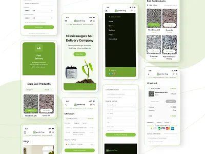 Garden Bag- E-commerce Website Responsive branding casestudy clean e commerce website homepage marketing responsive design soil delivery store website ui ux ux case study ux ui design website website redesign
