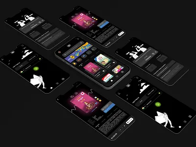 Mobile App - Online book store near you! blackandwhite blackmobileapp bookstore branding graphic design mobile app onlinebookstore ui