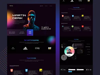 Personal Portfolio Website Design - Portio design landing page design personal portfolio portfolio portfolio design portfolio ui portfolio ui design portfolioui ui ui design uiux web design website design
