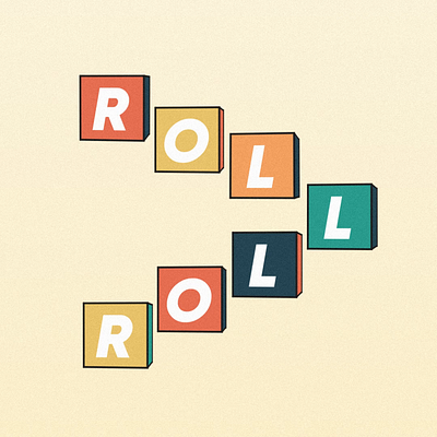 ROLL 2d 3d 3d text after effects animated text animation cool design illustration kinetic typography loop motion design motion graphics motion ui roll text typography