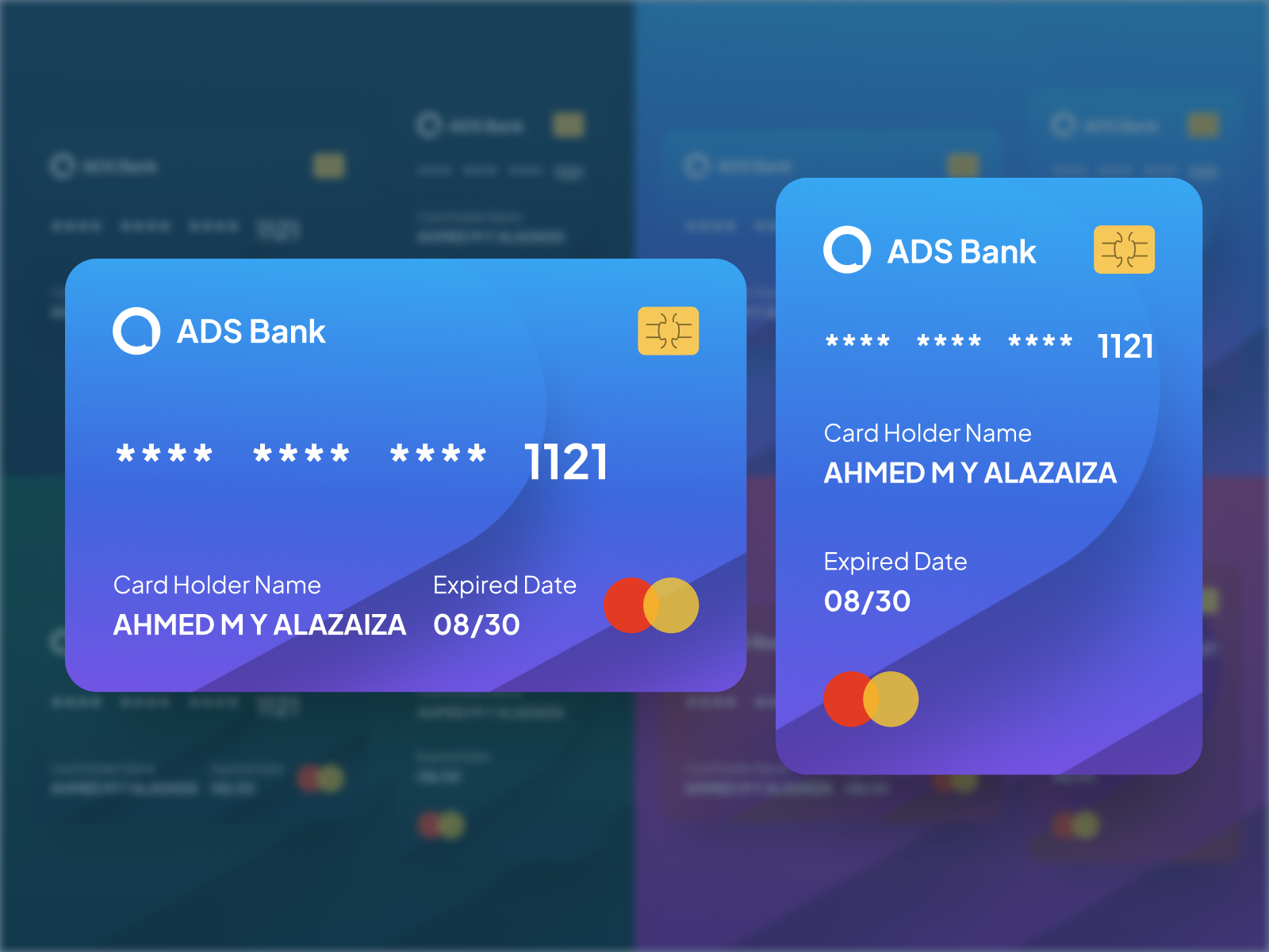 Credit Cards - UI Component by Azaiza Design Studio on Dribbble